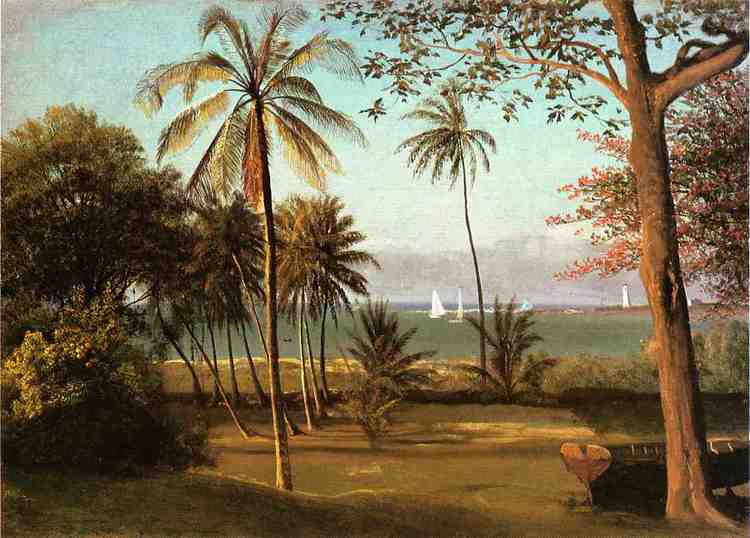 Albert Bierstadt Oil Painting Florida Scene - Click Image to Close